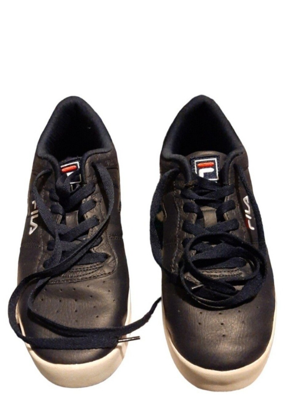 Fila Men's Navy Blue Low Top Sneakers Size 8.5 Embroidered Logo Casual Shoes